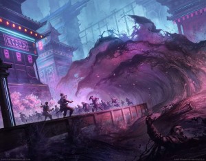 Invoke Despair MtG Art From Kamigawa: Neon Dynasty Set By Olivier ...