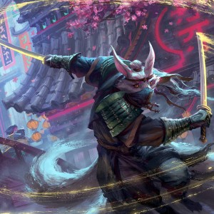 Blade-Blizzard Kitsune - Kamigawa Neon Dynasty MtG Art