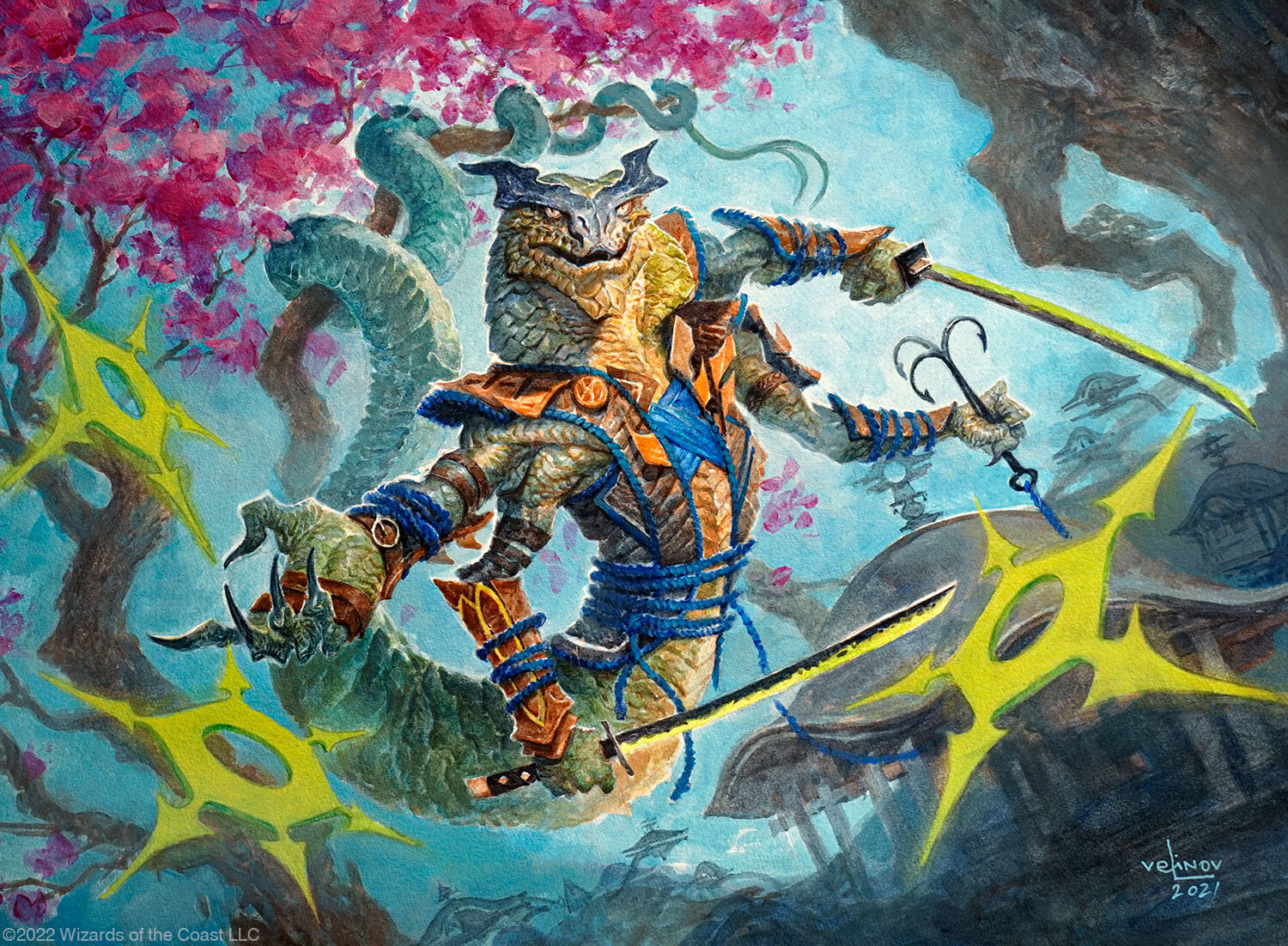 Coiling Stalker - Kamigawa Neon Dynasty MtG Art