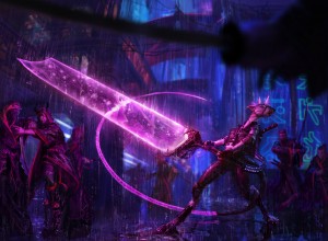 Enormous Energy Blade MtG Art from Kamigawa: Neon Dynasty Set by ...