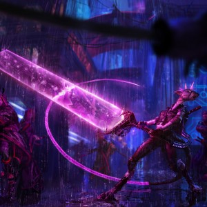 Enormous Energy Blade - Kamigawa Neon Dynasty MtG Art