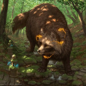 Greater Tanuki - Kamigawa Neon Dynasty MtG Art