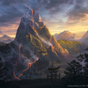 Rugged Highlands - Kamigawa Neon Dynasty MtG Art