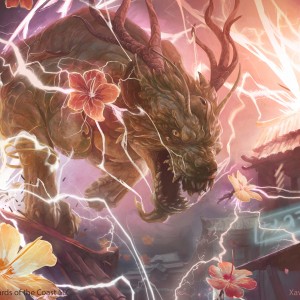 Thundering Raiju - Kamigawa Neon Dynasty MtG Art