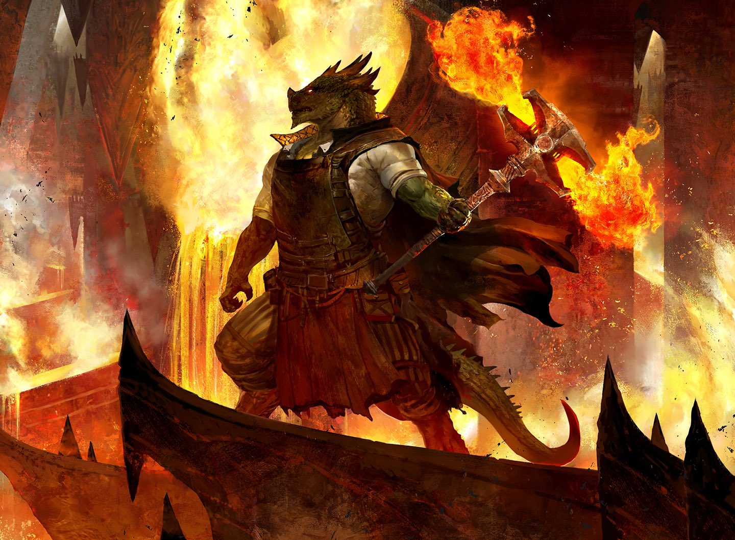 Pyre-Sledge Arsonist - Streets of New Capenna MtG Art