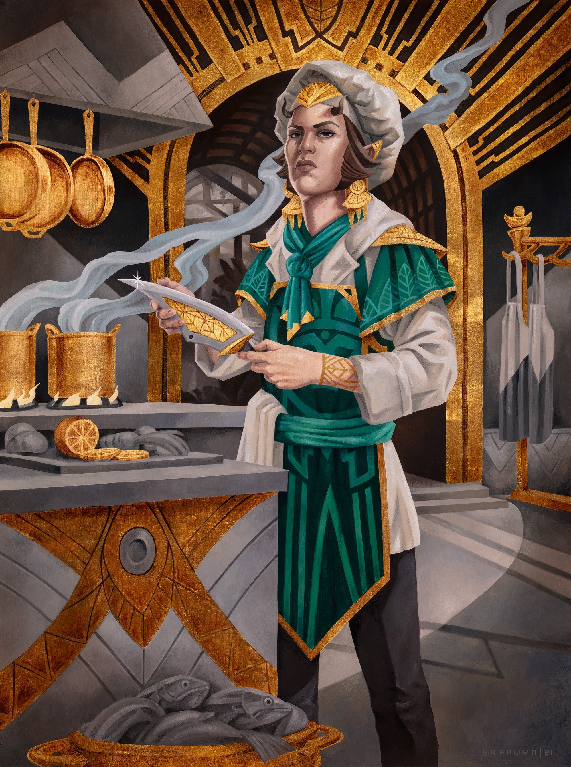 Rocco, Cabaretti Caterer (Variant) - Streets of New Capenna MtG Art