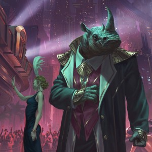 Security Rhox - Streets of New Capenna MtG Art