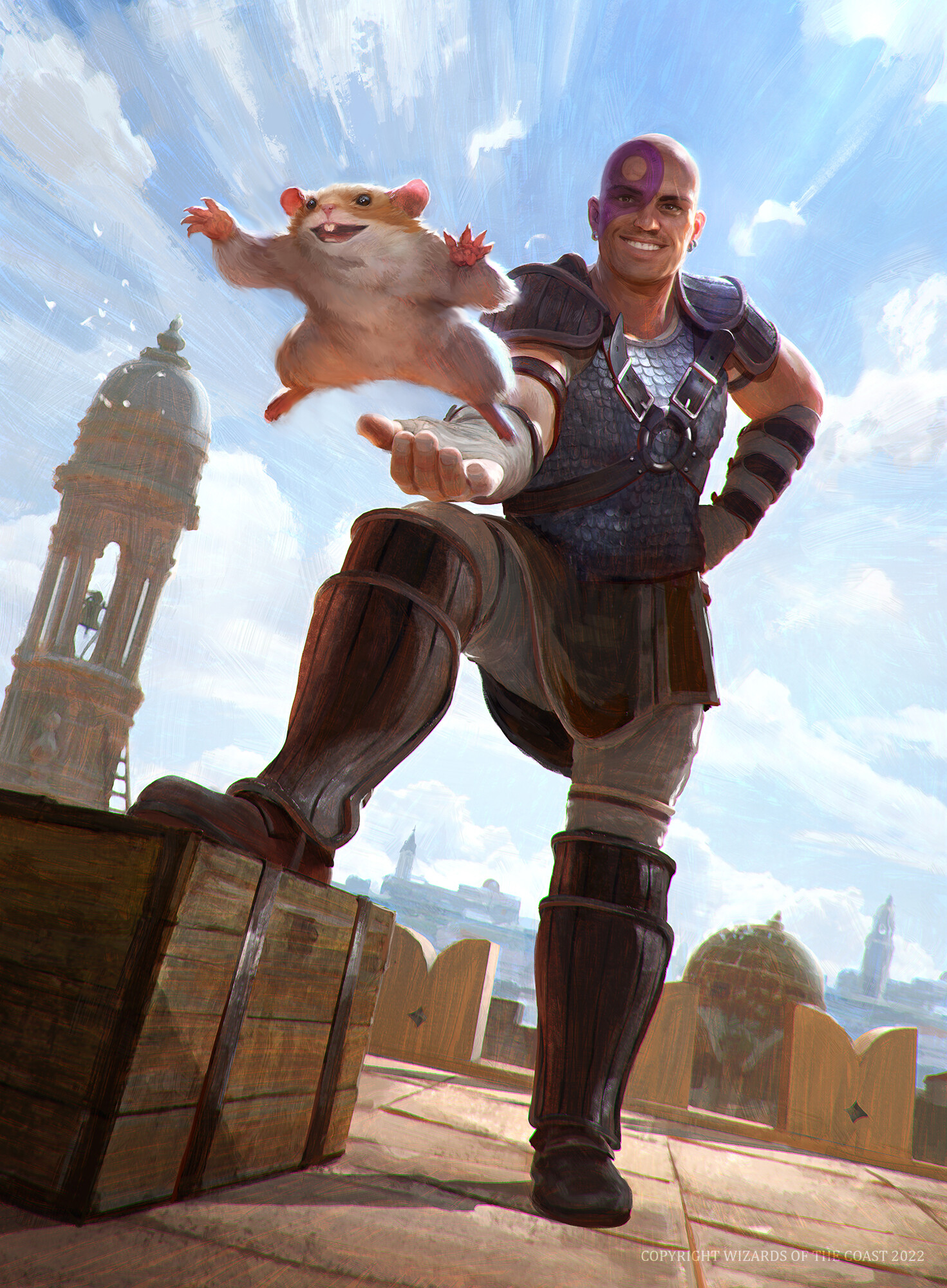 Minsc & Boo, Timeless Heroes (Variant) MtG Art from Commander Legends:  Battle for Baldurs Gate Set by Bram Sels - Art of Magic: the Gathering