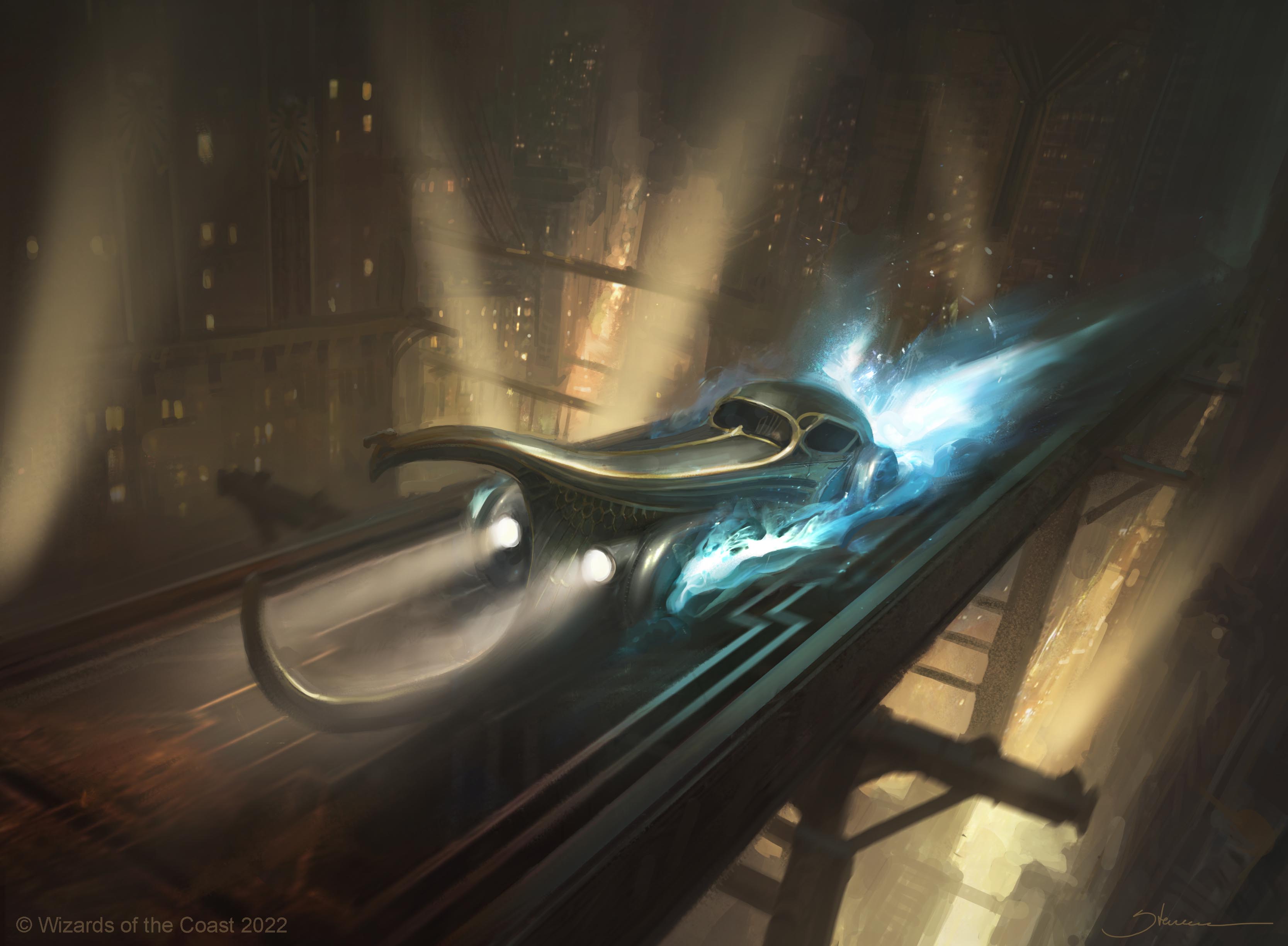 Run Out of Town - Streets of New Capenna MtG Art