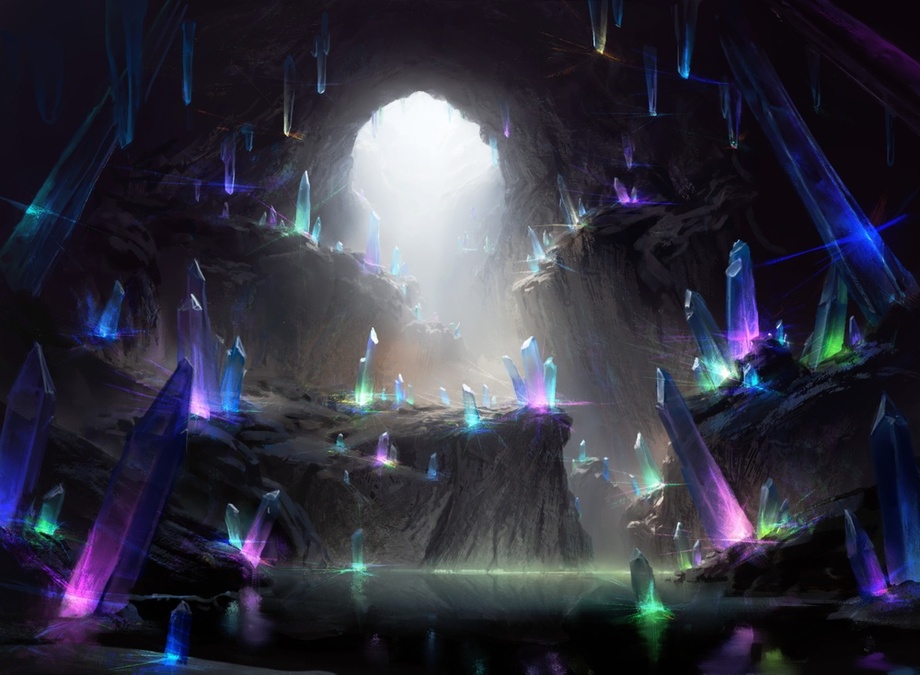 Crystal Grotto - Dominaria United MtG Art