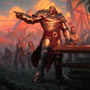 Karn, Living Legacy - Dominaria United MtG Art