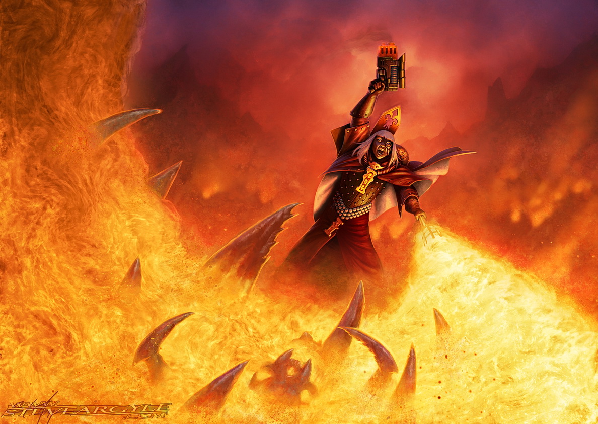 Fell the Mighty - Warhammer 40000 MtG Art