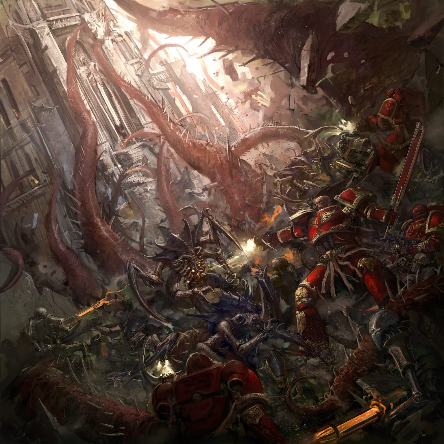 Tyranid Invasion Mtg Art From Warhammer 40000 Set By Games Workshop