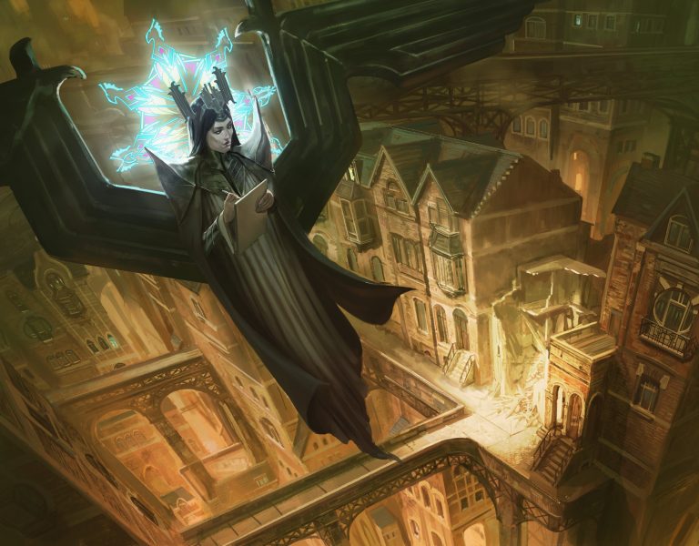 Angelic Sleuth MtG Art from Streets of New Capenna Set by Marc ...