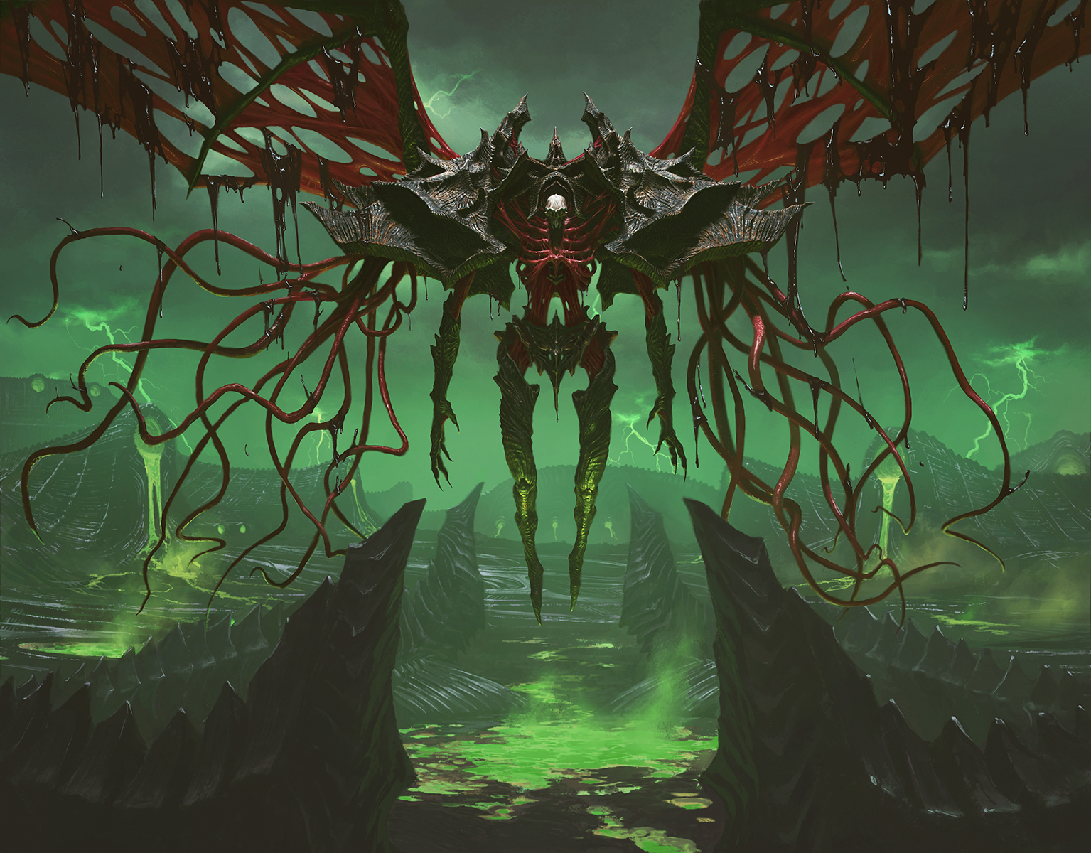 Archfiend of the Dross MtG Art from Phyrexia: All Will Be One Set by Lie  Setiawan - Art of Magic: the Gathering