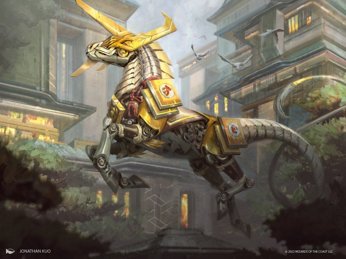 Cloudsteel Kirin Mtg Art From Kamigawa Neon Dynasty Set By Jonathan Kuo Art Of Magic The 