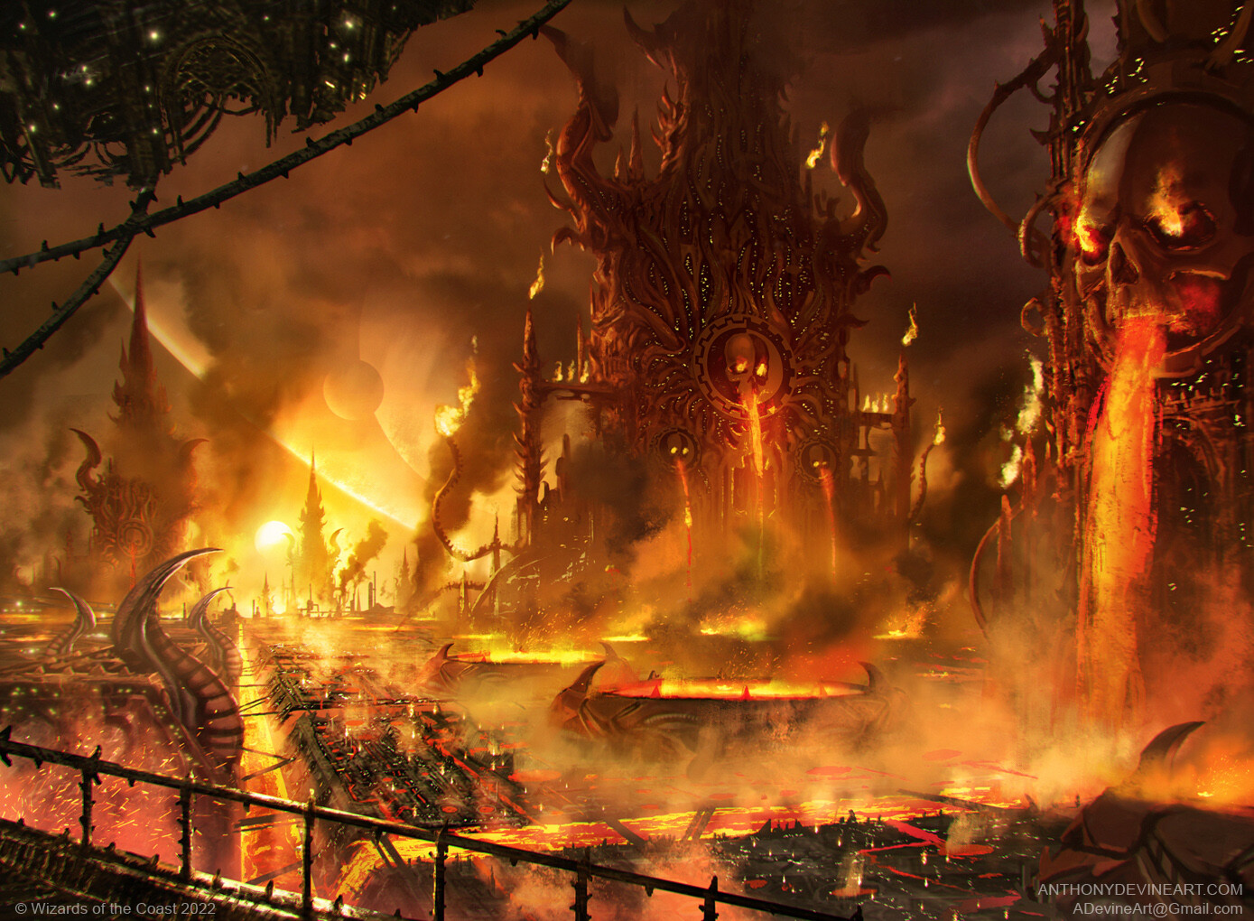 Molten Slagheap - Warhammer 40000 MtG Art