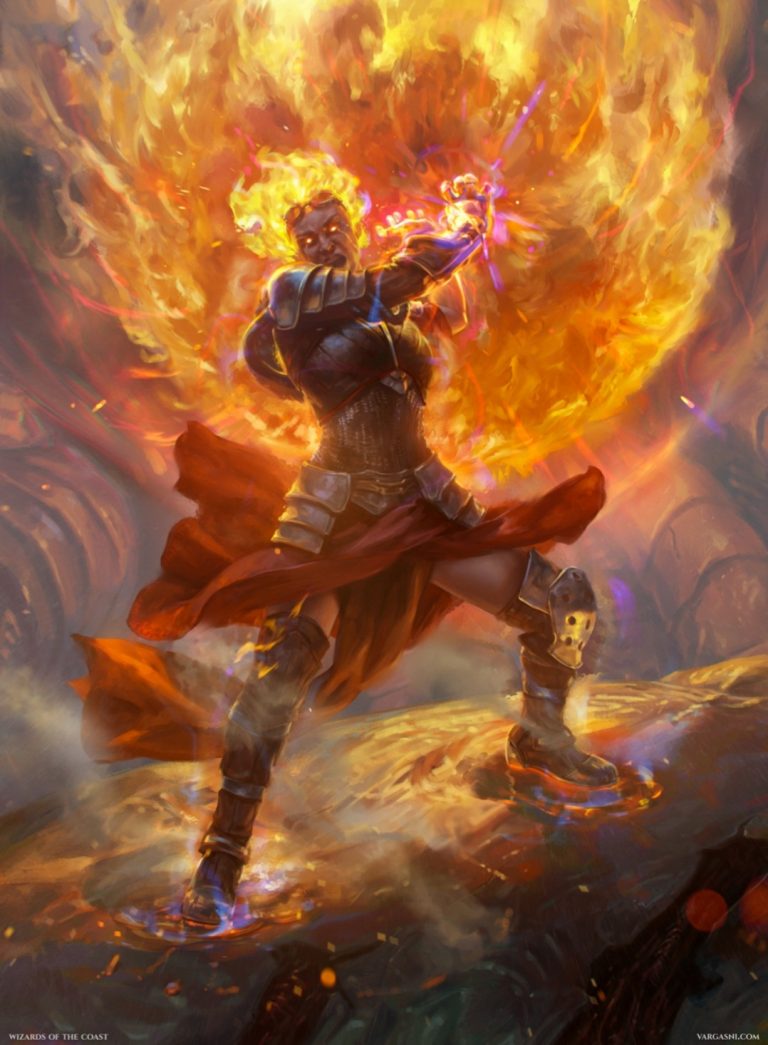 Chandra Hope S Beacon Variant Mtg Art From March Of The Machine Set By Randy Vargas Art Of