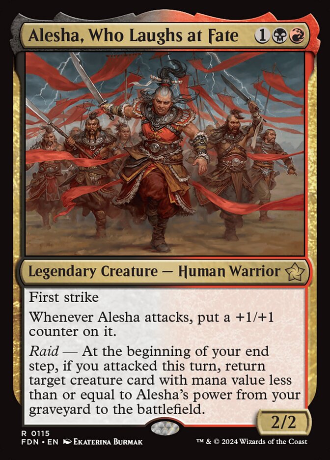 Alesha, Who Laughs at Fate - Foundations MtG Card