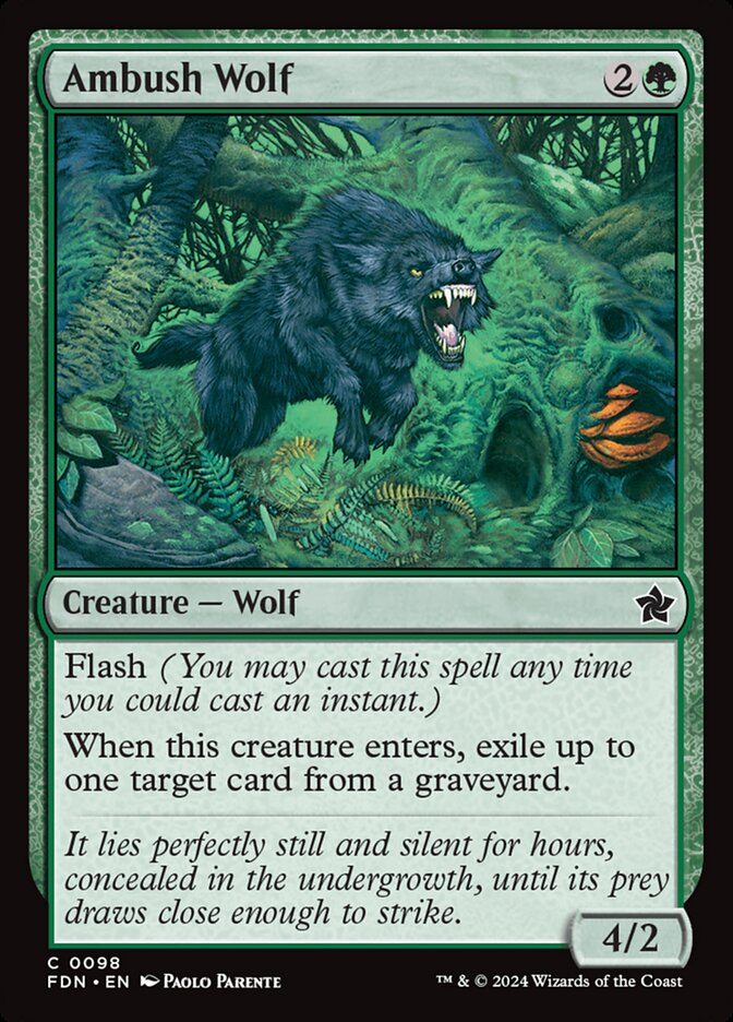 Ambush Wolf - Foundations Mtg Card