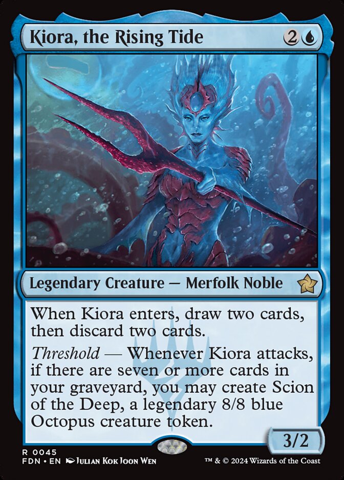 Kiora, the Rising Tide - Foundations Mtg Card