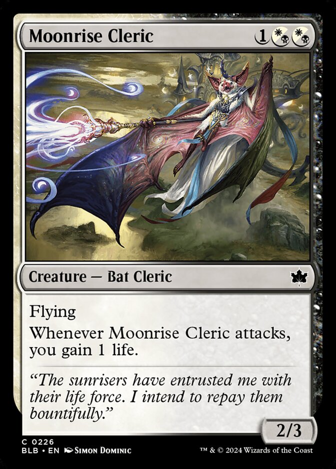 Moonrise Cleric MtG Art from Bloomburrow Set by Simon Dominic - Art of ...